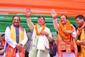 अजय भट्ट के पक्ष में आयोजित रैली में शामिल हुए सीएम धामी, 4 जून को दीपावली मनाने की कही बात