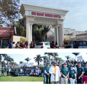 श्री महंत इन्दिरेश अस्पताल के डाॅक्टरों एवम् मेडिकल छात्र-छात्राओं ने हाथों में किडनी बचाव के स्लागन व नारों से किडनी स्वास्थ्य सम्बन्धित जागरुकता की अलख जगाई