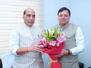 धामी के कुशल नेतृत्व में उत्तराखंड आगे, राजनाथ सिंह देंगे नई ऊर्जा