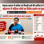 प्रदेशभर में कांग्रेस के पुतले जलाएगा भाजपा महिला मोर्चा